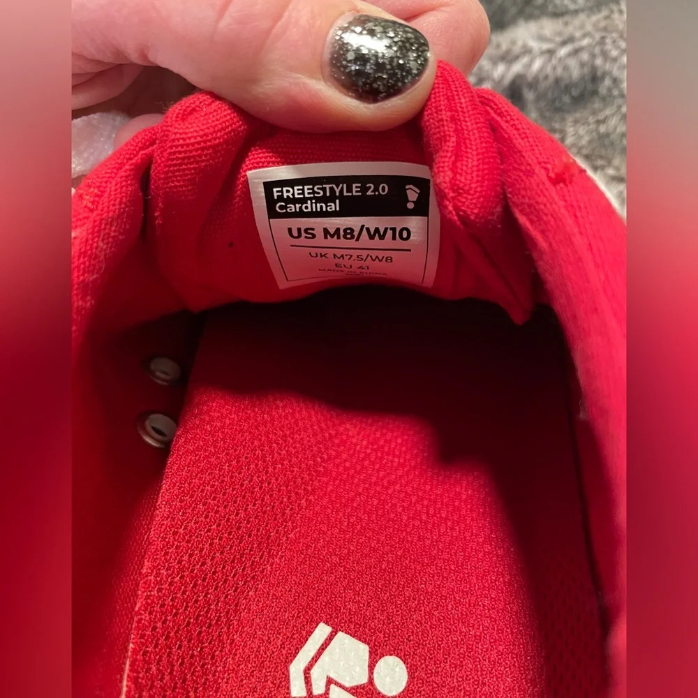 Splay Barefoot Canvas "Cardinal Red" Freestyle 2.0 Mens 8 / Womens 10 Worn Once! - Picture 9 of 9
